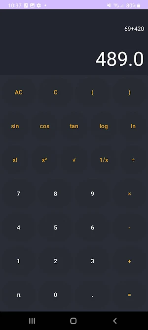 CDP-Scientific Calculator Screenshot 1