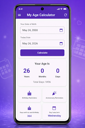 My Age Calculator: BMI & DOB Screenshot 1