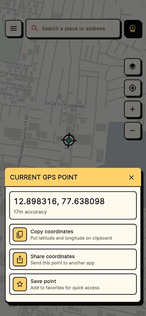GPS Coordinates Map Screenshot 1