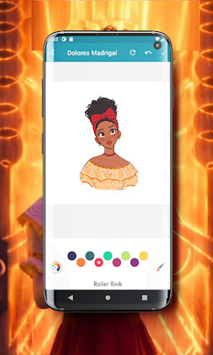 Dolores Madrigal Coloring Game Screenshot 1