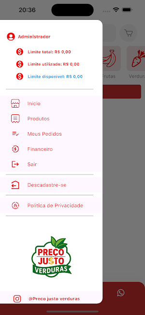 Preço Justo Verduras Screenshot 1