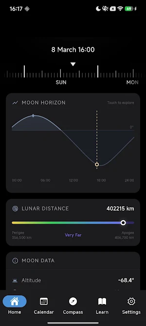 Moon Phase+ & Lunar Calendar Screenshot 1