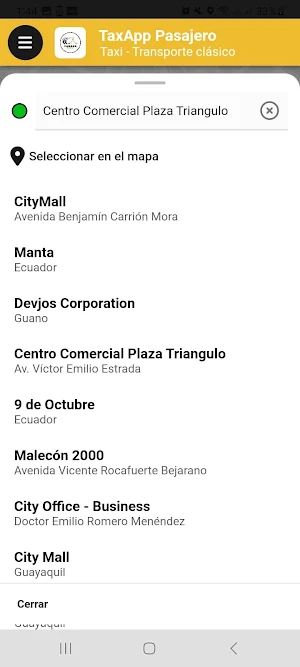TaxApp Pasajero Screenshot 1
