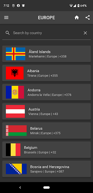 World Countries Info & Quiz Screenshot 2