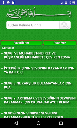 Sevgi ve Saygı için Dualar Screenshot 1
