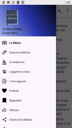 Diodati Bibbia, Italian Bible Screenshot 0