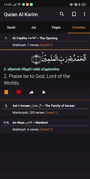 Quran Al Karim (English - Indonesian) Screenshot 3