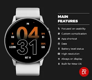 Active Blue Orange Watch Face Screenshot 1