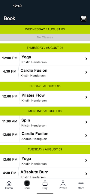EC5 Fitness Screenshot 1