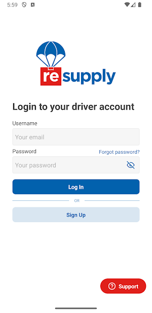 Resupply Driver App V2 Screenshot 0