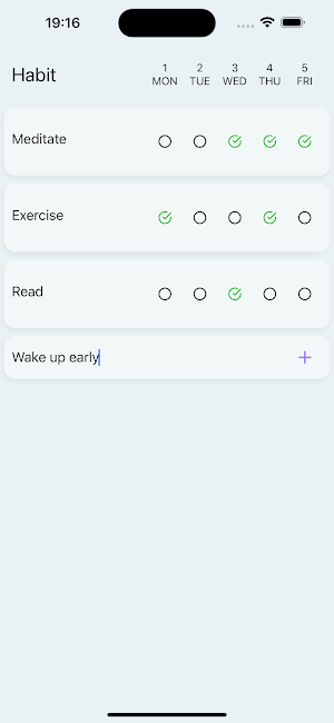 Habit Tracker Screenshot 2