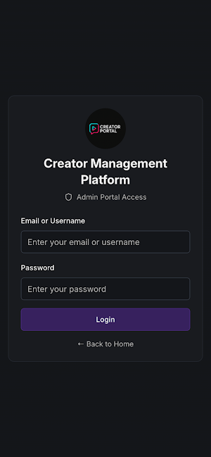 Creator Portal Screenshot 0
