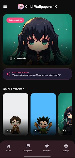 Chibi Anime Wallpaper HD 4K Screenshot 1