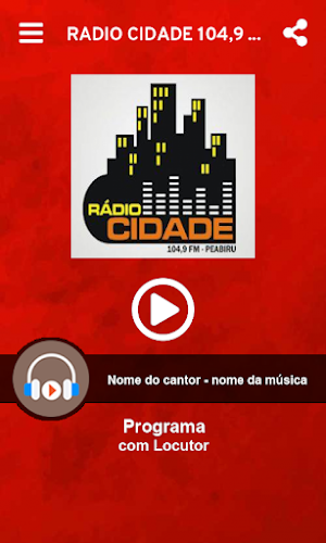 RADIO CIDADE 104,9 FM PEABIRU PR Screenshot 1