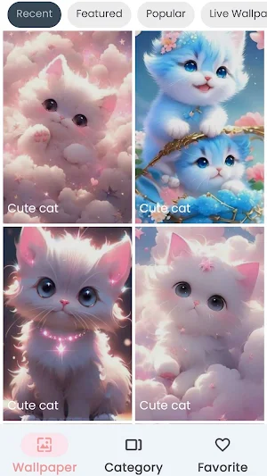 Cute Cat Wallpaper Screenshot 1
