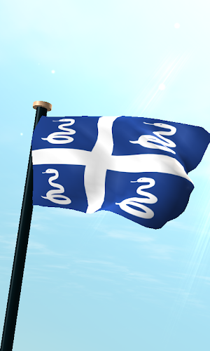 Martinique Flag 3D Wallpaper Screenshot 0