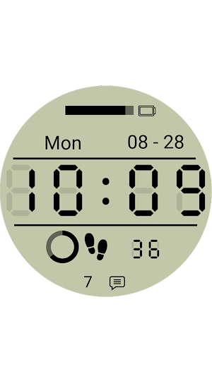 Old School Digital Watch Face Screenshot 2