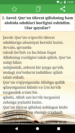 Islomiy savol javoblar Screenshot 1