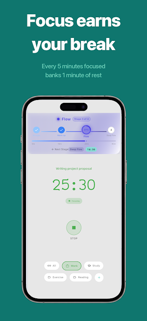 Flowmodoro - Pomodoro in Flow Screenshot 0