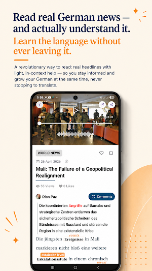 LingoNews: Read & Learn German Screenshot 1