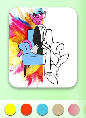 Coloring book for Pink Panther Screenshot 0