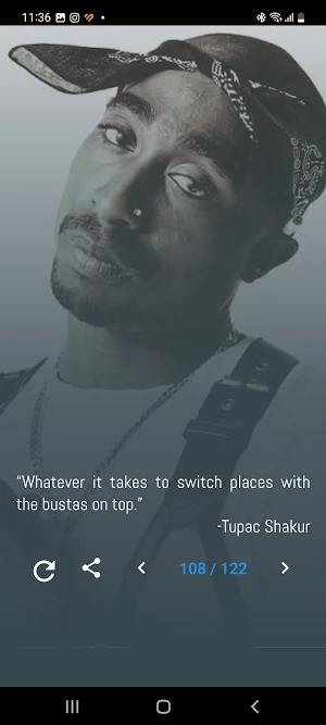 Tupac Shakur Quotes and Lyrics Screenshot 3