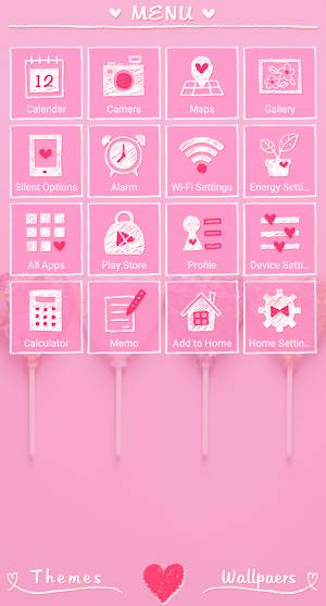 Heart Lollipops Theme +HOME Screenshot 1