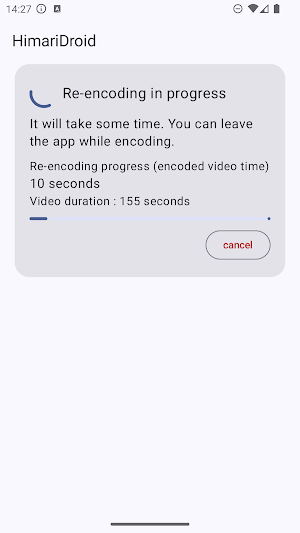 HimariDroid - Video Re-Encoder Screenshot 3
