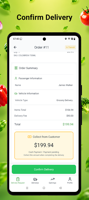 Exicube Grocery Driver Screenshot 3