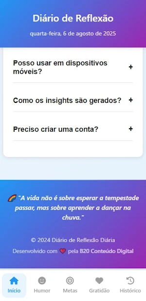 Diário de Reflexões Screenshot 2