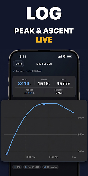 GPS Altimeter & Barometer Screenshot 2