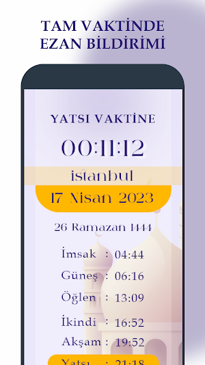 Namaz Ezan Vakitleri - Alarm Screenshot 1