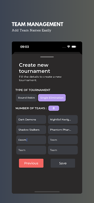 Tournament Plan Screenshot 2