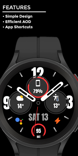 Nighty Analog 19 - watch face Screenshot 1