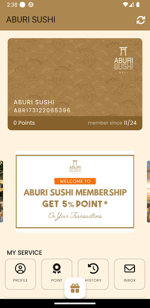 Aburi Sushi Loyalty Screenshot 0