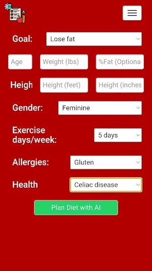 AI Diet Planner Gym Screenshot 2