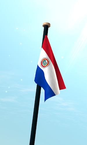 Paraguay Flag 3D Wallpaper Screenshot 2