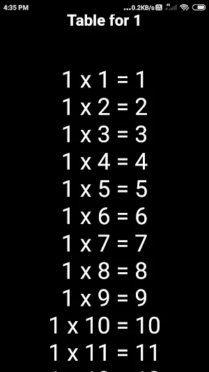 Multiplication Table Pro Screenshot 1