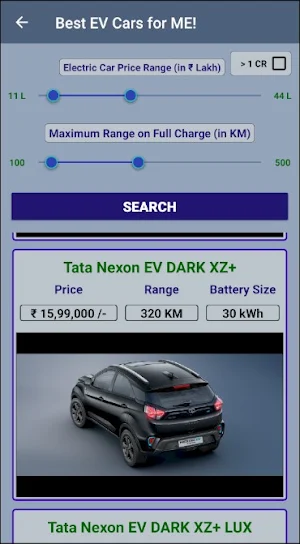 EV Guide Screenshot 2