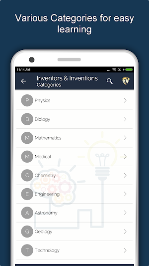 Inventions and Inventors Dictionary : Discoveries Screenshot 1