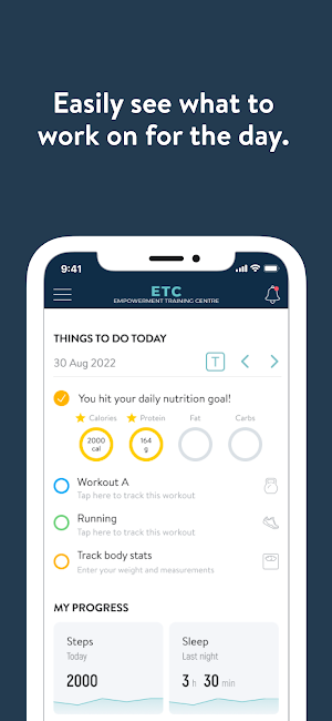 ETC Fitness App Screenshot 3
