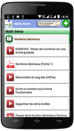 Maths 6ème Screenshot 1