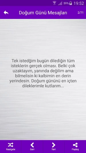 Doğum Günü Mesajları Screenshot 1