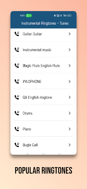 Instrumental Ringtones - Tunes Screenshot 1