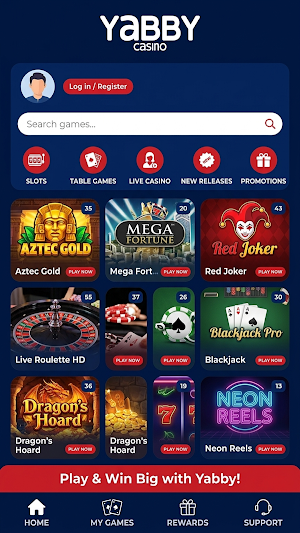 Yabby Casino Screenshot 0