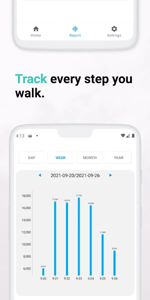 Pedometer - Walking Step Counter & Burned Calories Screenshot 2