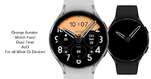 Orange Aviator Watch Face Screenshot 1