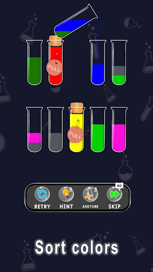 Water Color Sort Puzzle Game Screenshot 1