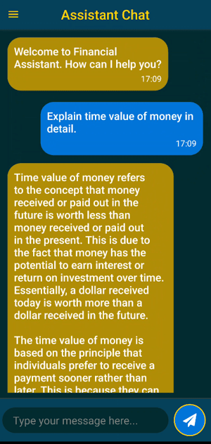 Financial Assistant Screenshot 0