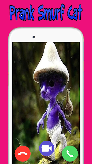 Smurf Cat Fake Call Game Screenshot 2